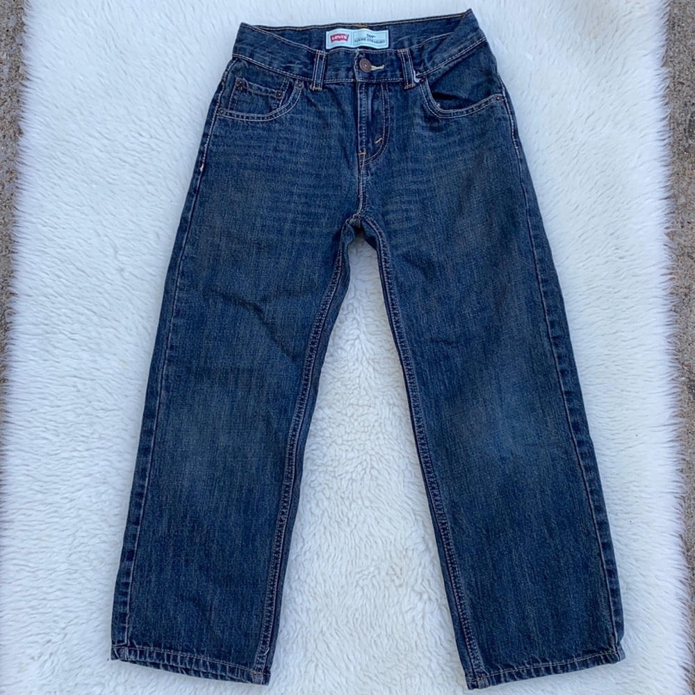 Levis 569 Loose Straight Fit Jeans for Boys 8 Regular Blue Dark Denim W24” L22”